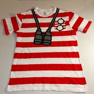 Where's Waldo T-Shirt Short Sleeve Men’s  Size Medium Red/white